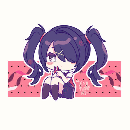 Ame from NSO in Style C full-body with a Simple BG.