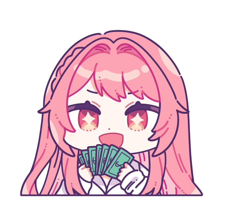 OC emote in Style C half-body commissioned by Ahri Buys Art!